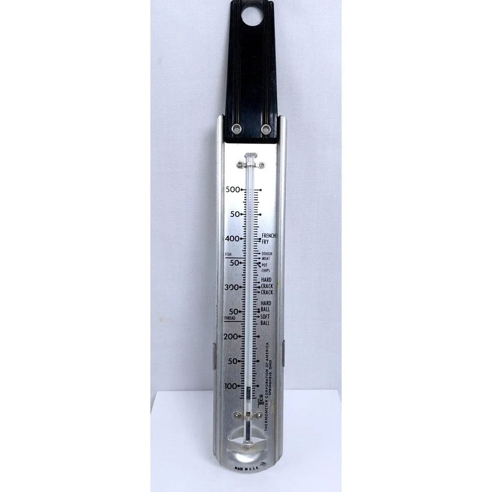 Vintage TCA Tru-Temp Deep Fat Frying and Candy Thermometer With Pot Hook
